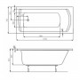 Roca Linea A24T010000 Ванна прямокутна 150x70