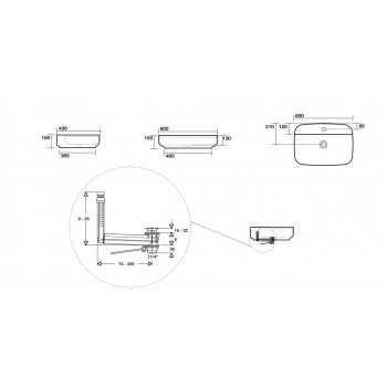 Раковина Kerasan Tribeca 5142 30 (60 См.)