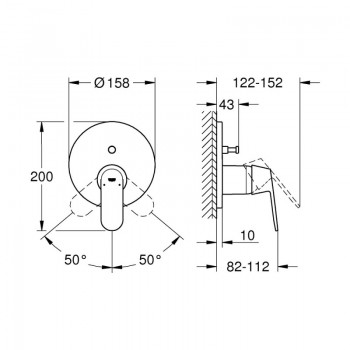 Grohe Eurosmart Cosmopolitan 24045000 Смеситель для ванны