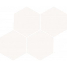 Konskie Ceramika Java Hexagon White Glossy Mosaic 210x260