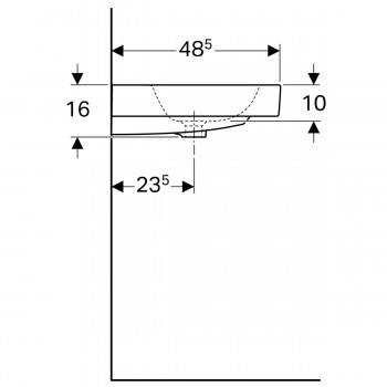 Geberit Icon 124090000 Раковина 90 см.