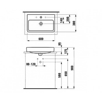 Laufen Pro S H8129530001041 Раковина 60 см.