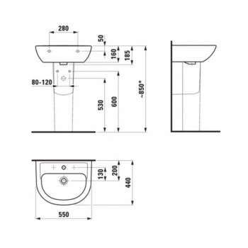 Laufen Pro B H8109510001041 Раковина