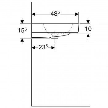 Geberit Icon 124075000 Раковина 75 см.