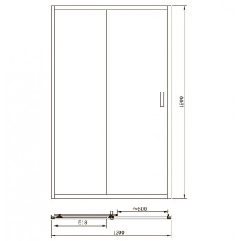 Primera Frame SDC1012 Душові двері (120 см.)