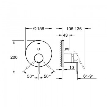 Grohe Essence 24058001 Змішувач для ванни