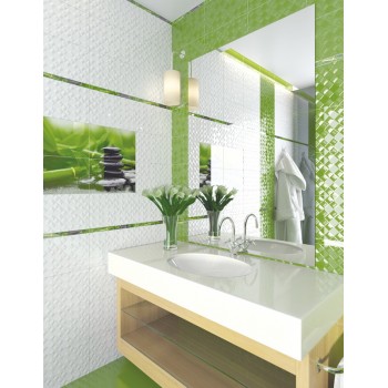 Плитка Golden Tile Relax Зеленый 494061 250x400x8