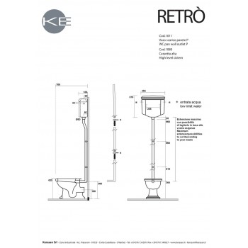 Унитаз компакт Kerasan Retro 1011108393 с крышкой soft-close