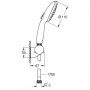 Душовий набір Grohe Tempesta 27601003 110 мм. 3 режими. Хром