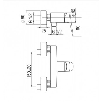 Смеситель для душа Nobili Blues BS101130CR