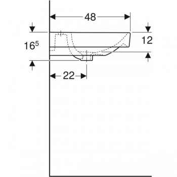 Geberit Smyle 500.223.01.1 Раковина (120 см.)