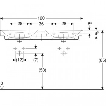 Geberit Smyle 500.223.01.1 Раковина (120 см.)