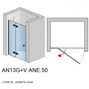 SanSwiss Annea AN13G09005007 Душові двері (90 см.)