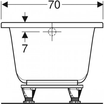 Geberit Selnova 554.384.01.1 Ванна прямоугольная (170х70 см.)