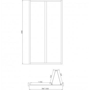 Devit Fresh FEN9210 Душевая дверь (100 см.)