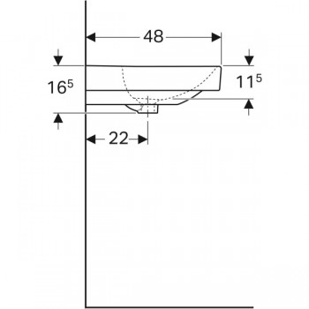 Geberit Smyle 500.249.01.1 Раковина (75 см.)