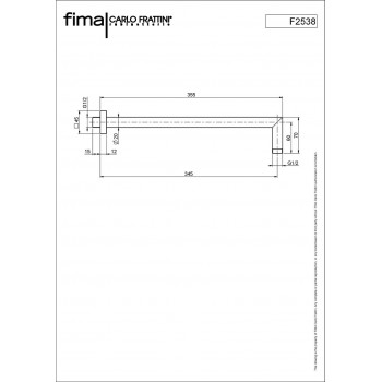 Душевой кронштейн Fima Wellness F2538NS (350 мм.)