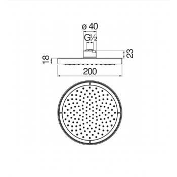 Верхний душ Nobili Components AD139/10CRCP