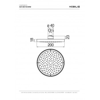 Верхний душ Nobili Components AD139/10CWM