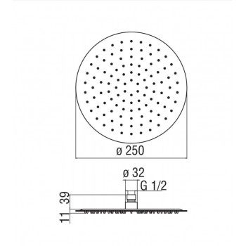 Верхний душ Nobili Components AD139/121CR