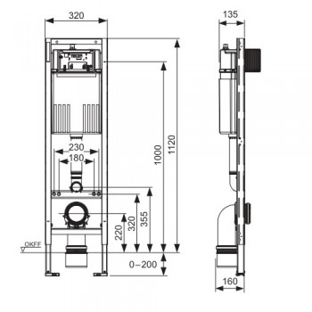 Инсталляция для унитаза Tece Profil 9300600 Compact 320