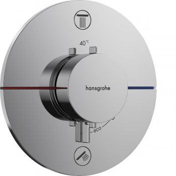 Зовнішня частина термостату на 2 споживачі Hansgrohe Showerselect Comfort S 15554000