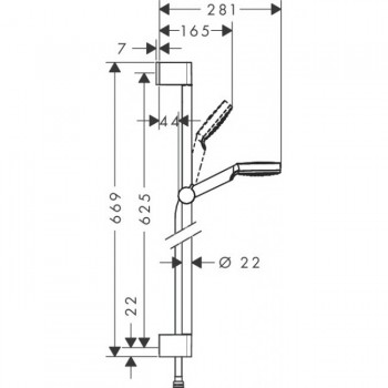 Hansgrohe Crometta 26533400 Душовий набір 1jet/Unica’ Croma