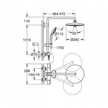 Grohe Euphoria 27296002 Душова система System 260