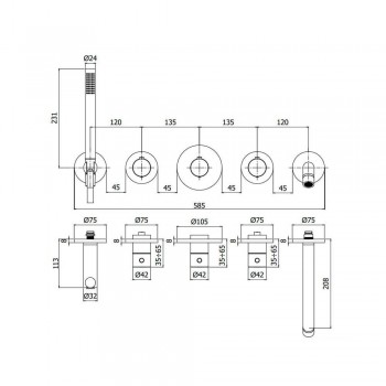 Термоста для ванни Paffoni Modular Box MDE 001 ST