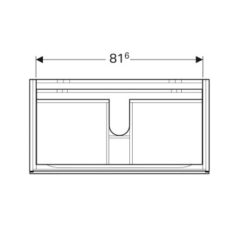 Тумба под раковину Geberit Xeno2 500.509.00.1 90 см.
