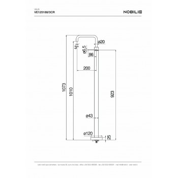 Змішувач для раковини Nobili Velis VE125188/3CR