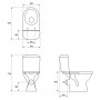 Cersanit Merida K03-040 Унітаз компакт з поліпропіленовим сидіннями з металевими кріпленнями