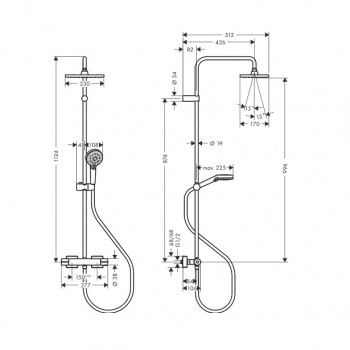 Душова система Hansgrohe Vernis Shape 26097670