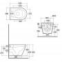 Унитаз подвесной Rak Ceramics Resort RST23AWHA+ YFG106C с крышкой, безободковый