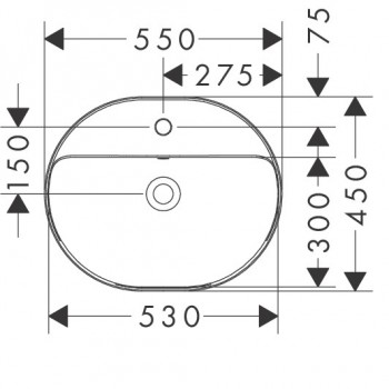 Раковина Hansgrohe Xuniva 60161450 55х45 см.