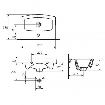 Умивальник Cersanit Cersania CCWF1000468071 / K11-0044-EX1 50 см.