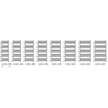 Полотенцесушитель Terma Fiona One WWFIE114043K9M5E8P (1140х430 мм.)