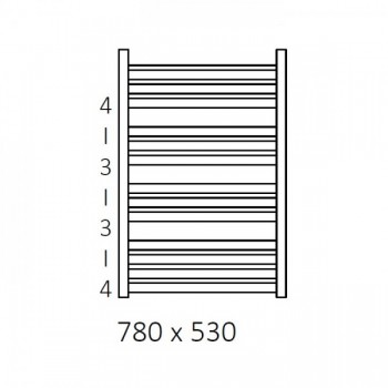 Полотенцесушитель Terma Marlin WGMAR078053KS95SX (780х530 мм.)