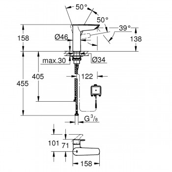 Змішувач для раковини Grohe Eurosmart 239752433