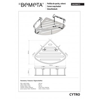 Поличка для мила кутова Bemeta Cytro 146208072