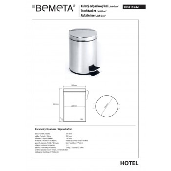 Відро для сміття Bemeta Hotel 104315032