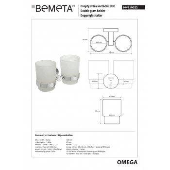 Стакан для зубних щіток Bemeta Omega 104110022