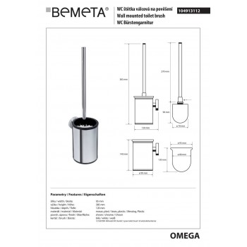 Туалетная щетка Bemeta Omega 104913112