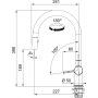 Смеситель для кухни FRANKE ACTIVE J с выдвижным изливом, хром (115.0653.401)