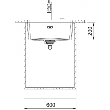 Кухонна мийка FRANKE MARIS MRG 110-52 чорна матова, монтаж під стільницю (125.0701.779) 553х433 мм.