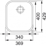 Кухонна мийка FRANKE ARMONIA AMX 110-34 під стільницю (122.0021.444) 369х429 мм.