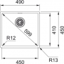 Кухонная мойка FRANKE BOX BXX 210/110-45 (127.0369.250) 490х450 мм.