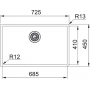 Кухонная мойка FRANKE MYTHOS MASTERPIECE BXM 210/110-68, цвет золото (127.0662.643) 725х450 мм.