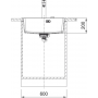 Кухонна мийка FRANKE MARIS MRG 610-54 FTL чорна матова, врізний монтаж (114.0668.903) 590х500 мм.