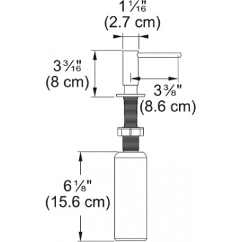 Дозатор мийних засобів FRANKE ATLAS, нержавіюча сталь, 350 мл (112.0625.483)